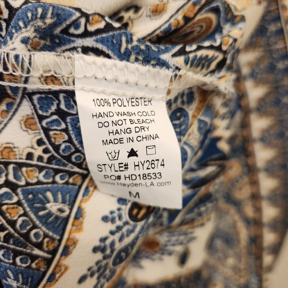 Hayden Los Angeles Wrap Blouse Kimono Boho Festival Flowy Western Glam - Size M - Picture 7 of 7